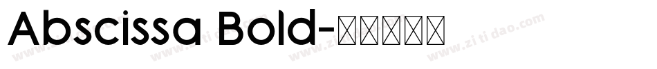 Abscissa Bold字体转换